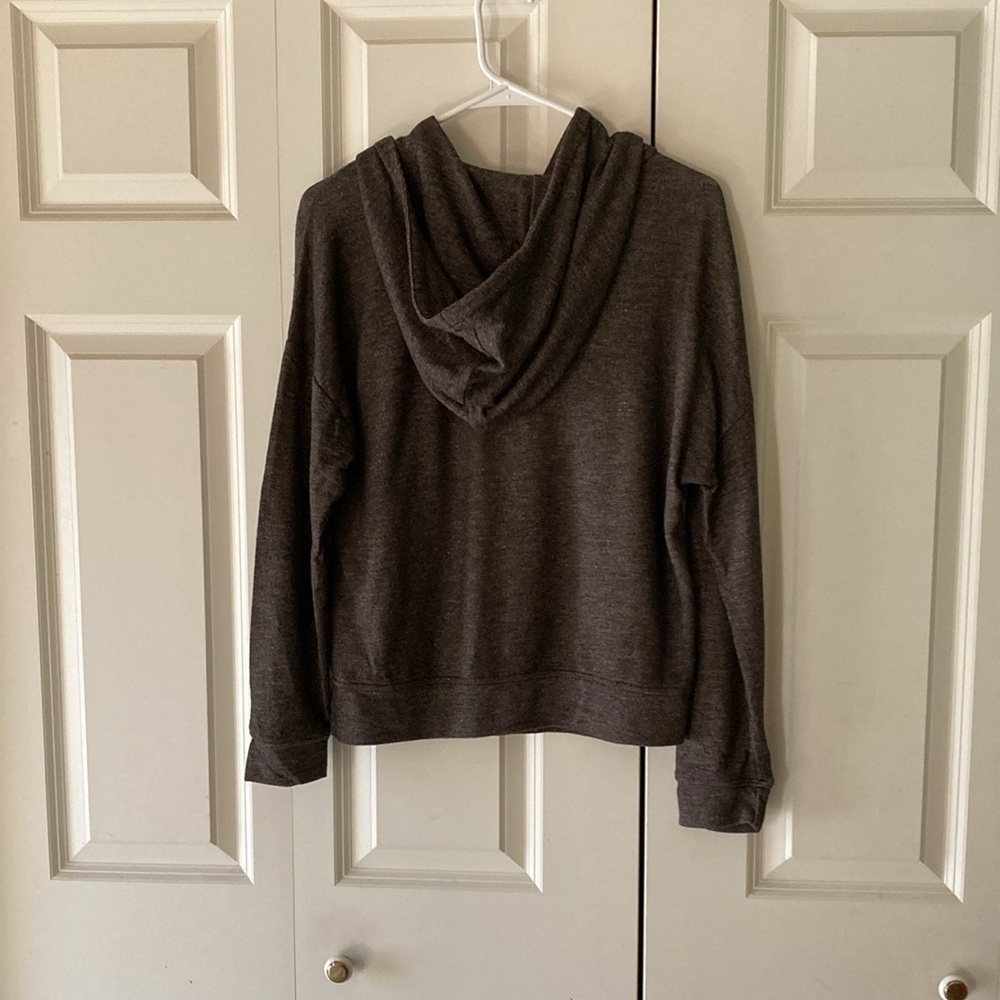 Everleigh hooded lightweight women’s sweatshirt chocolate brown medium - Picture 2 of 7